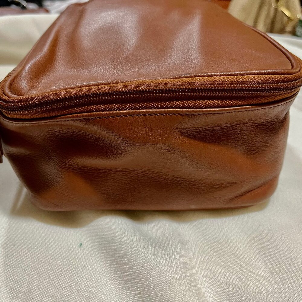 1990 Vintage Coach Leather Dop kit or Cosmetic Traveler -GUC - Picture 2 of 9